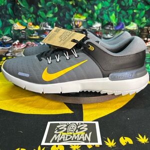 Nike Free Golf Next Nature Black/Cool Grey/Infinite Gold Golf Shoes Size 13M